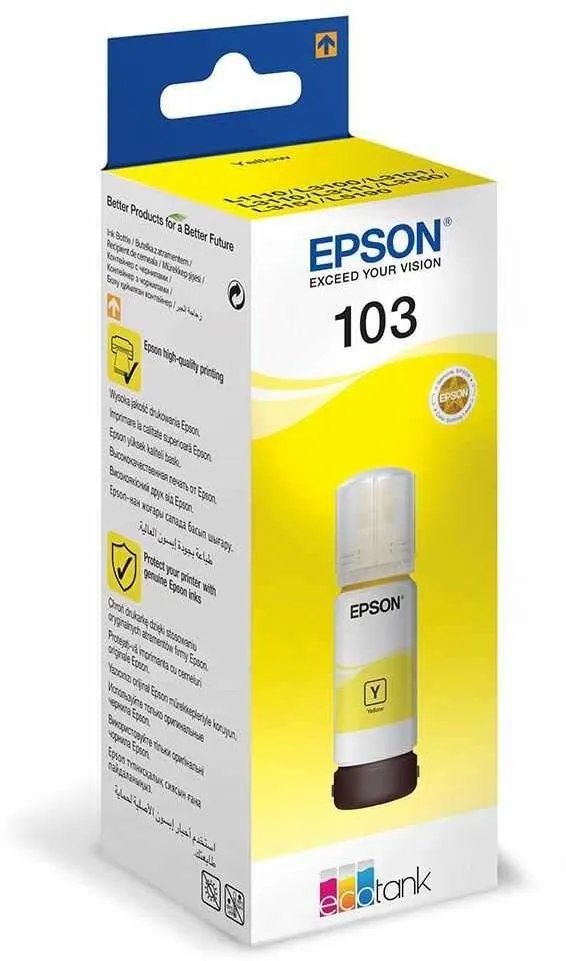 cmsosrx4r0d0sqg0322hskb0f.jpg Epson 103 Jaune - Bouteille d'encre Epson EcoTank d'origine (C13T00S44A) – Image 1
