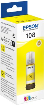 Epson 108 Jaune - Bouteille d'encre Epson EcoTank d'origine (C13T09C44A) – Image 2
