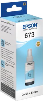 Epson T6735 Light Cyan ink bottle 70ml pour L800 – Image 2