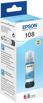 EPSON 108 EcoTank Light Cyan ink bottle pour L8050 – Image 2