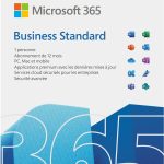 Microsoft M365 Bus Standard Retail French Subscr 1YR Africa Only Medialess P8