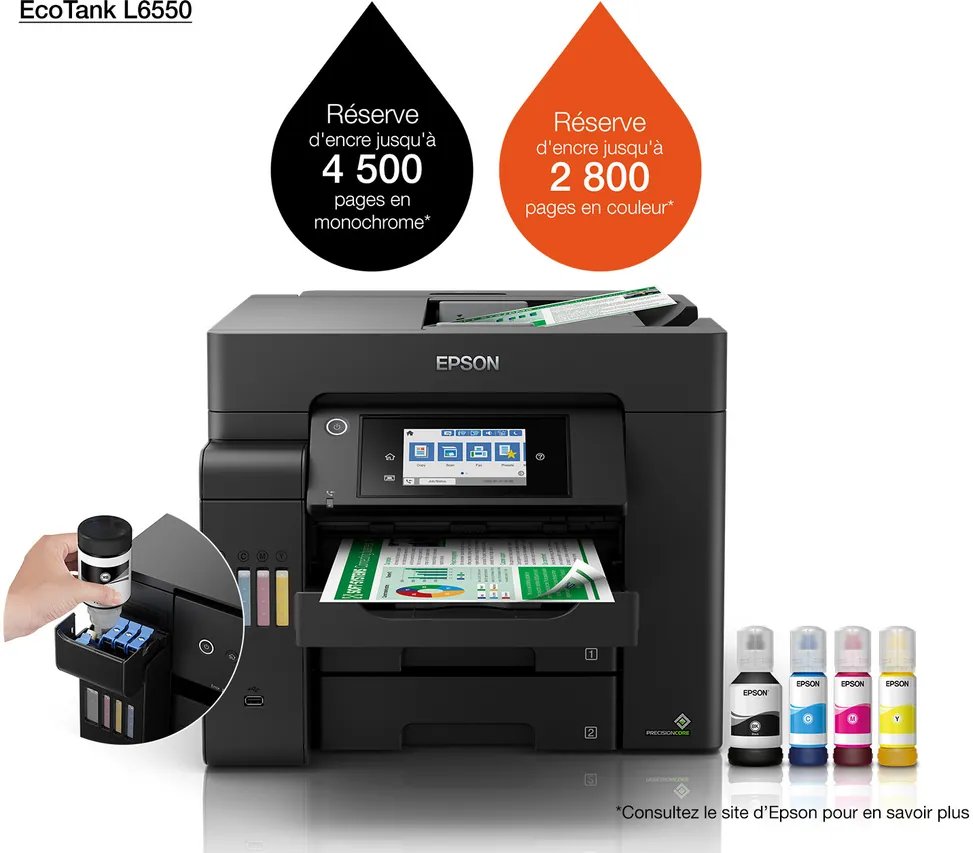 cmsx0u2e302opqg9xelwbkgrw.jpg Epson EcoTank L6550 Imprimante multifonction à réservoirs rechargeables (C11CJ30403) – Image 1