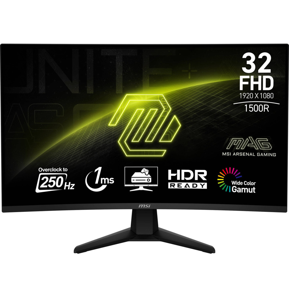 cmth9ci4400prqgnhupqeu44w.jpg Écran incurvé Gaming 32" Full HD MSI MAG 32C6X (4711377195362) – Image 1