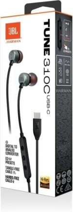Écouteurs Type-C JBL Tune 310C - Noir (JBLT310CBLK) – Image 5