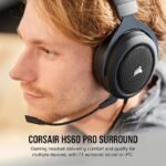 Casque Gaming Corsair HS60 Pro Surround Carbon - Jack 3.5 mm (CA-9011213-EU) – Image 9