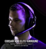 Casque Gaming Corsair Void Elite Surround Carbon - Jack 3.5 mm / USB (CA-9011205-EU) – Image 9