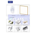 TABLEAU BLANC 4 VOLETS DONT 2 COULISSANTS EIB 4 SLIDING WHITE BOARD 420*130*10CM WITH FRAMES – Image 5