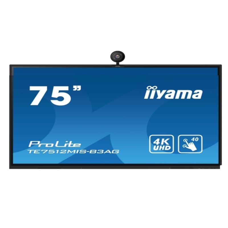 cmucuzx8302tnqgrys4ncj2zy.jpg Ecran interactif AVEC CAMERA INTEGRE 4K AUTOTRACKING IIYAMA PROLITE TE7512MIS-B4AG – Image 1