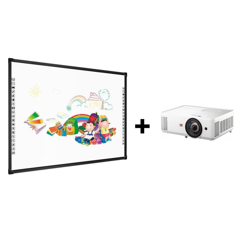 cmucv5pha03d5qgryysgrhea0.jpg VIDEOPROJECTEUR INTERACTIF LED VIEWSONIC PS502X COURTE FOCALE AVEC TBI EIB-FC82IR + SUPPORT MURAL – Image 1