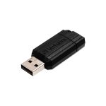 Micro-clé USB PinStripe de 8 Go noire - VERBATIM 49062