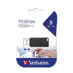 Micro-clé USB PinStripe de 8 Go noire - VERBATIM 49062 – Image 2