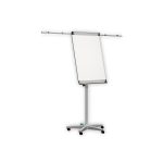 FLIPCHAT PAPERBOARD AVEC BRAS & ROULETTES - 2X3