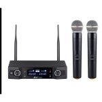 KIT DOUBLE MICRO BALADEUR A MAIN SANS FIL UHF BETA PV-602