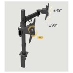 Supports pour 2 moniteurs DIGITAL DGT21-CYX-12 – Image 3