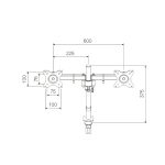 Supports pour 2 moniteurs DIGITAL DGT21-CYX-12 – Image 4