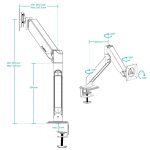 Bras de moniteur à ressort à gaz pour montage sur bureau ARCTIC X1-3D – Image 6
