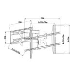 Support mural mobile pour Ecrans taille de 40 à 100 Pouces – Image 2