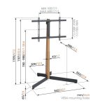 TVS 3695 Support Pied TV (noir) – Image 3
