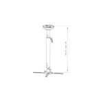 2X3 SUPPORT PLAFOND POUR PROJECTEUR MODELE UPD3 130 MM OU 1070 MM - 2X3 UPD3 – Image 4