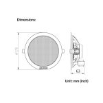 Haut-parleur de plafond analogique 6 W HIKVISION DS-QAE0206G1-V – Image 2