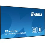 Moniteur professionnel pour l affichage dynamique 75" IIYAMA PROLITE LH7565UHSB-B1 – Image 3