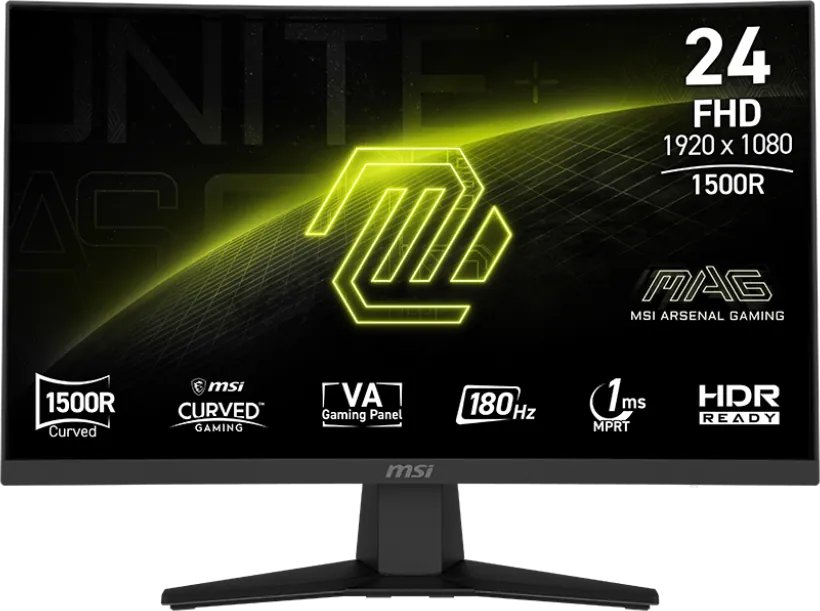 cmr95201s0xsnqgm0re07pduq.jpg Écran incurvé Gaming 24" Full HD MSI MAG 244C (9S6-3BB31H-029) – Image 1