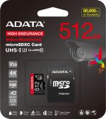Carte mémoire ADATA 512 Go microSDXC/SDHC UHS-I haute endurance (AUSDX512GUI3V30SHA2-) – Image 8