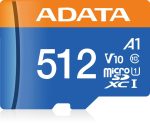 Carte mémoire ADATA Premier Pro 512 Go microSDXC/SDHC UHS-I Classe 10 (AUSDX512GUICL10A1-RA)
