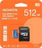 Carte mémoire ADATA Premier Pro 512 Go microSDXC/SDHC UHS-I Classe 10 (AUSDX512GUICL10A1-RA) – Image 2
