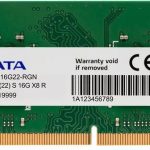 Barrette mémoire ADATA SO-DIMM 16GB DDR4-3200 MHz - PC Portable (AD4S320016G22)