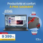 Pack Essential Pro: PC portable 15″ PV15250 + Housse Dell CV4625 + Souris sans fil Dell WM126