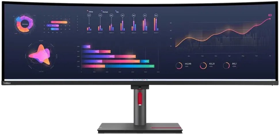 cmsou57l60fzzqg03dwz2svh2.jpg Écran incurvé 49" Lenovo ThinkVision P49w-30 5K DQHD (63DBRAT1EU) – Image 1