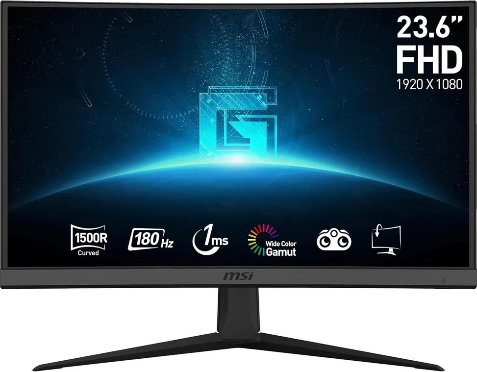 cmsou58qk0g35qg03e23kzgyf.jpg Écran incurvé Gaming 24" Full HD MSI G24C6 E2 (9S6-3BA01T-058) – Image 1