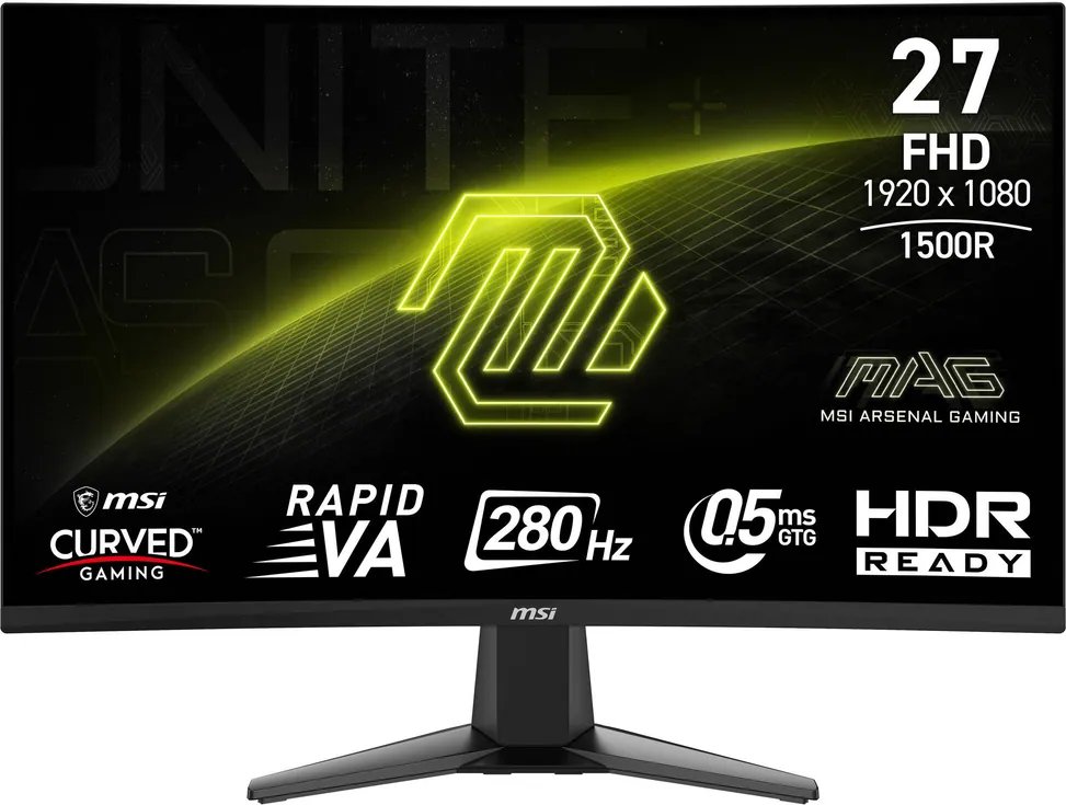 cmsou5a7k0g6rqg03g3k6w3ad.jpg Écran incurvé Gaming 27" Full HD MSI MAG 276CXF (9S6-3CE01M-014) – Image 1