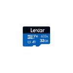 LEXAR CARTE SD MS633X 32GB High-Performance 633x microSDHC™ UHS-I without adapter,up to 100MB 12 M