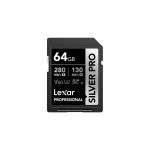 LEXAR CARTE SD SD Silver Pro 64GB Professional SILVER PRO SDXC™ UHS-II Card,up to 280MB/s read,12M