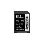 LEXAR CARTE SD SD Silver Pro 512GB Professional SILVER PRO SDXC™ UHS-II Card,up to 280MB/s read, 12M