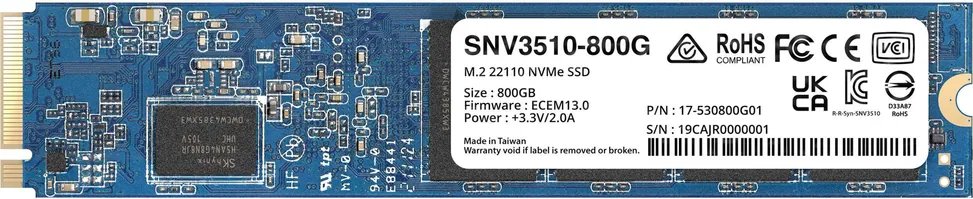 cmsowrmu40hzkqg03653dz75b.jpg Disque Dur interne SSD Synology SNV3510 NVMe M.2 22110 Série Enterprise 800 Go pour NAS (SNV3510-800G) – Image 1
