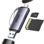UGREEN Lecteur de Carte SD Micro SD USB C USB 3.0 2 en 1 Adaptateur
