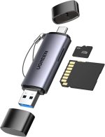 UGREEN Lecteur de Carte SD Micro SD USB C USB 3.0 2 en 1 Adaptateur