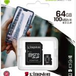 Carte mémoire Kingston Canvas Select Plus 64 Go MicroSDXC UHS-I Classe 10 (SDCS2/64GB)
