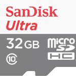 Carte Mémoire SanDisk Ultra 32GB microSDHC™/microSDXC™ UHS-I (SDSQUNR-032G-GN3MN)