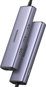 HUB Ugreen Revodok 1061 USB-C 6 en 1 Supporte PD (Power Delivery) 100W Recharge (15598)