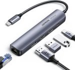 Hub USB-C Ugreen 5 en 1 Supporte PD (Power Delivery) 100W Recharge (10919)