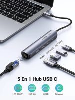 Hub USB-C Ugreen 5 en 1 Supporte PD (Power Delivery) 100W Recharge (10919) – Image 6
