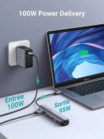 Hub USB-C Ugreen 5 en 1 Supporte PD (Power Delivery) 100W Recharge (10919) – Image 5