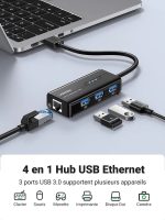 Ugreen HUB USB 3.0 to 3 x usb 2.0 + RJ45 Port – Image 2