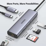 HUB Ugreen USB-C 7 en 1 Supporte PD (Power Delivery) 100W Recharge (90568) – Image 5
