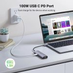 HUB Ugreen USB-C 7 en 1 Supporte PD (Power Delivery) 100W Recharge (90568) – Image 4