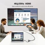 HUB Ugreen USB-C 7 en 1 Supporte PD (Power Delivery) 100W Recharge (90568) – Image 3